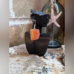 Silver Mookaite Stone Earrings